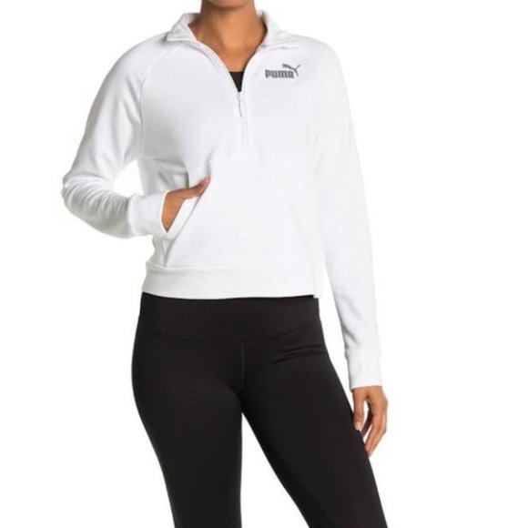 Puma Sweaters - Puma 1/2 Zip Pull Over White Sweater Size XL